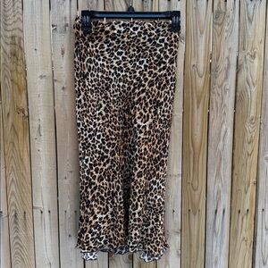 Nanushka Leopard Patterned slip skirt